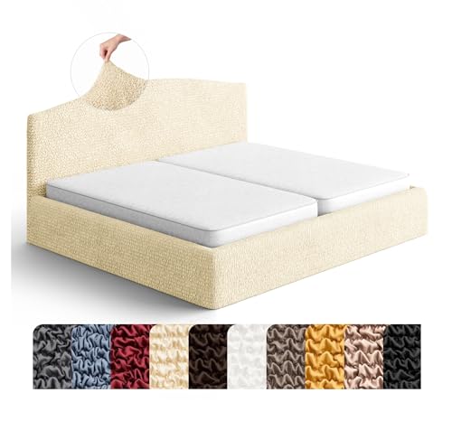 PAULATO BY GA.I.CO. Bed Headboard and Frame Cover - Soft Form Fit Slipcover for King Bedframe...