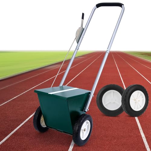 BOOTOP PIN Field Line Chalker for Baseball/Softball – 25LB Capacity, Adjustable 2 or 4 inch Dry Line Marker Machine, with Upgraded Nylon-Rubber Hybrid Wheels