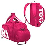 Mochila Bag T60 Multifuncional Unissex Esportiva Academia Natação Ciclismo Escolar Trabalho Passeio Casual Viagem - Cor Rosa Pink