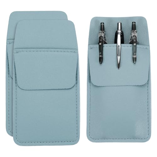 Protège-Poches En Cuir PATIKIL bleu ciel pour vos stylos fétiches