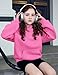 Arshiner Girls Oversized Hoodies Fleece Pullover Sweatshirts Sweatshirts Kids Pink Fashion Outfits Fall Winter Clothes Size 12-14