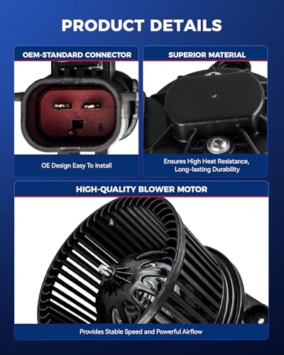 Image of KAX AC Blower Motor Compatible with Dodge Dakota 2001 2002 2003 2004, Durango 2001 2002 2003 - HVAC Heater Blower Motor Replaces# 75740,700071