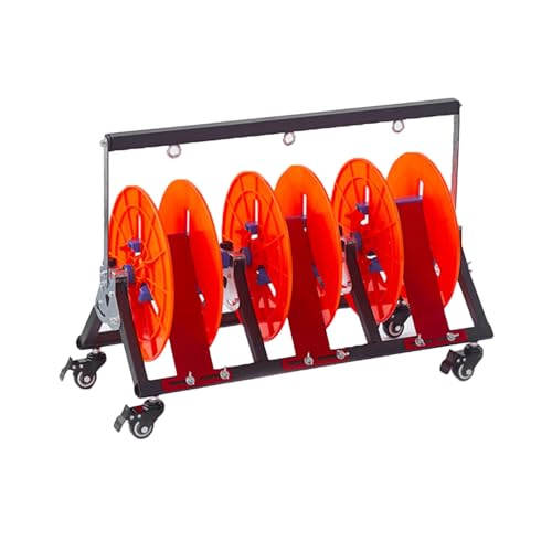 Folding Cable Rack With Wheels, Rolled Steel Wire/Cable Dispenser Heavy Duty Conduit Display And Storage For Electrical Industrial And Retail Use(3-volumes)