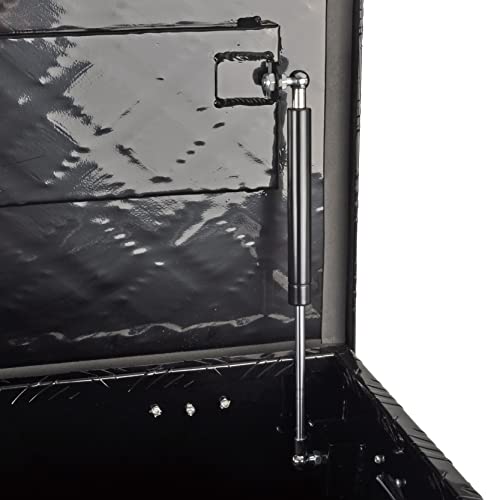 Fgjqefg 39 Inch Aluminum Heavy Duty Truck Bed Tool Box Truck Car Outdoor Trailer Pickup Underbody Toolbox, Rv Storage Organizer Trailer Storage Tool Box W/Lock & Keys, 5 Bar Tread, Black (39"X13"X10") #TOP7