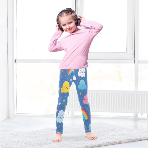 Toddler Girls Leggings Printed Yoga Pants Leggings Rainbow Cartoon Cloud for Kids4