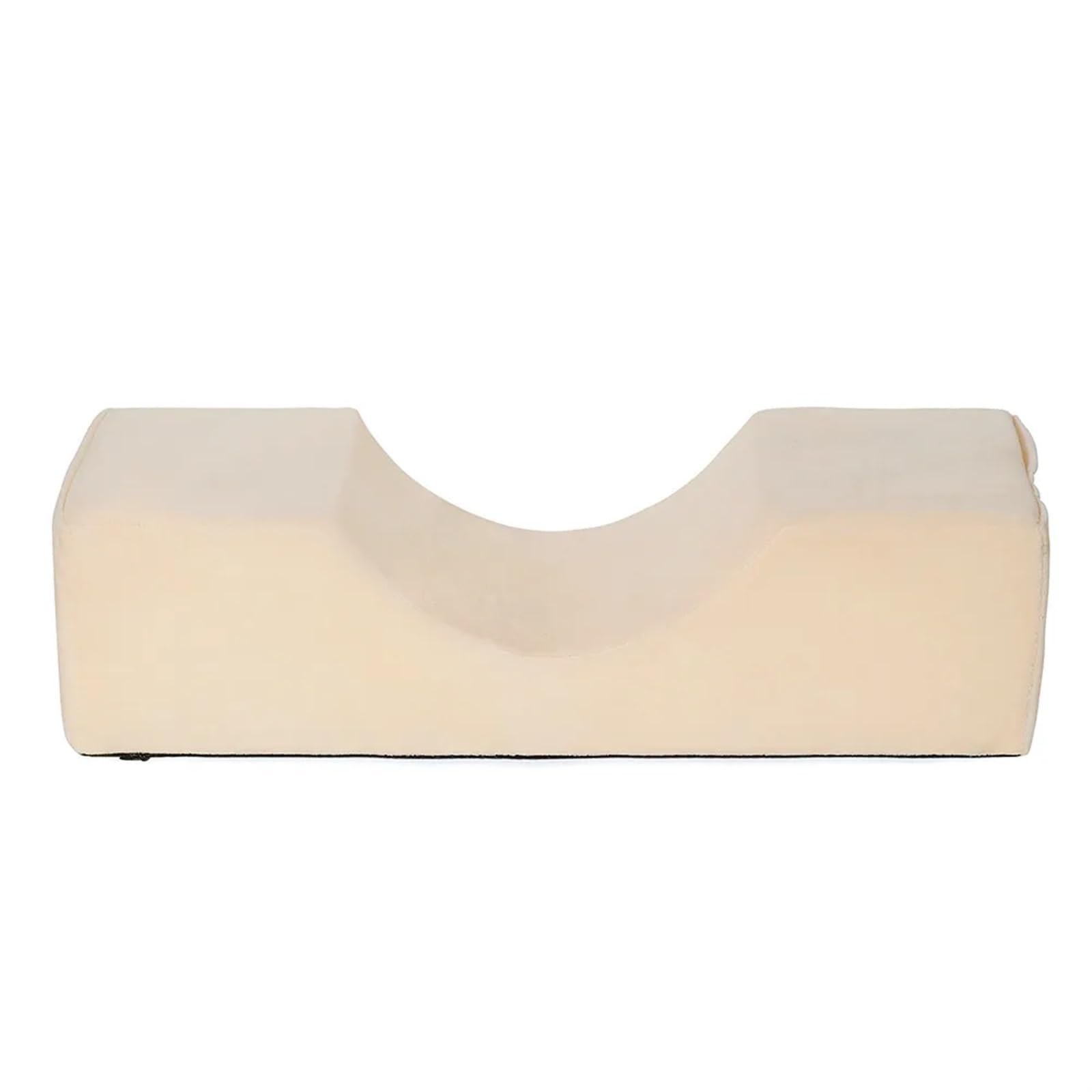 GCYEIDMA Lash Extension Pillow Lash Pillow Neck Support Eyelash Soft Grafting Eyelashes Memory Foam Extension With Pocket Makeup Salon(Cream-Flannel)