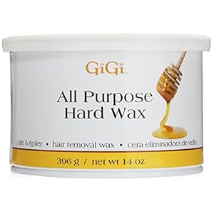 Gigi All Purpose Hard Wax for Hair Removal – DIY At-Home Waxing Kit for Face & Body, 14 Oz
