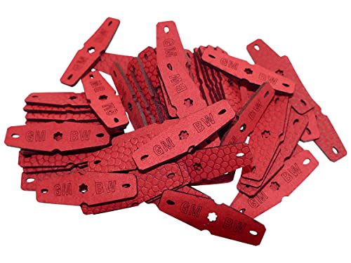 GM&BW Badana de Tirachinas Profesional con Agujero Central-Apta para Bandas Planas o 2 Cuerdas de Tubos de Goma de Tirachinas -Adecuado para Bolas de Tirachinas de 7 a 11 mm-Paquete de 40 pzs