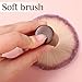 Nail Dust Brush Powder Remover Brush Fluffy Manicure Dust Cleaner Soft Bristle Clean Up Tools for Acrylic Application and Makeup Nail Art (Brown)