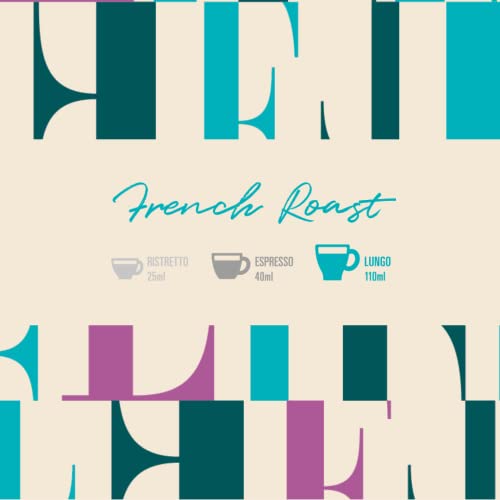 Elle Café French Roast Premium Medium-Darker Roast Aluminum Espresso Capsules 100 Count (Pack Of 10) | Intensity Level: 9 | 100% Arabica Coffee | Nespresso Compatible | Elle Fashion Café Coffee Portfolio | Notes Of Hazelnut, Caramel, And Spice | Single-Serve Coffee Pods #TOP4