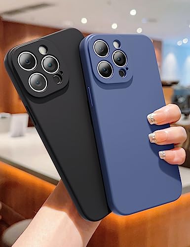 Facweek Liquid Silicone Case Compatible With Iphone 14 Pro Max Case Full Body Protective Cover, Shockproof, Slim Phone Case, Anti-Scratch&Fingerprint Drop Protection 6.7 Inch(Nightblue) #TOP5