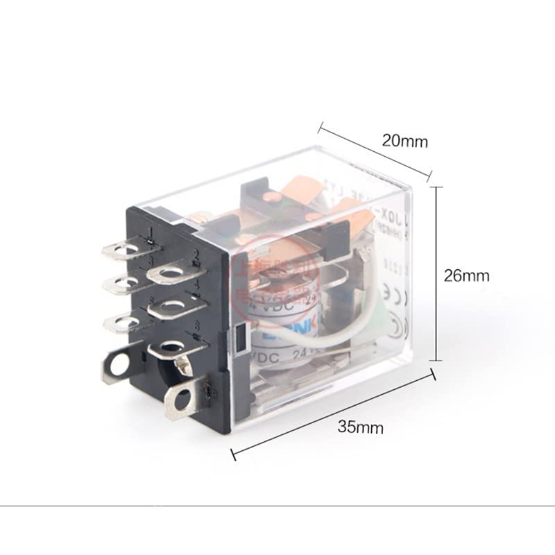 Commutateur électromagnétique LY2NJ HH62P mini relais double pôle DC 24V - 3