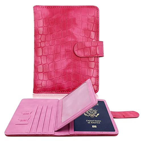 Image of Melsbrinna Rfid Passport Holder for Travel women /Men, Cute Passport Wallet Rfid Blocking Card Slots, Rfid Passport Cover /CaseTravel Wallet, Passport Book Holder, Red1, 0.7 x 5.7 x 4.6 inches, Cute