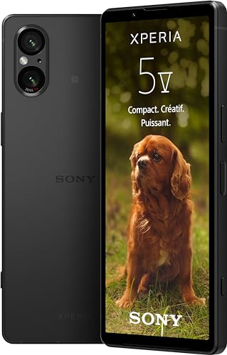 Sony Xperia 5 V - Ecran 6.1 Pouces 21:9 CinemaWide HDR OLED - 120Hz - Triple Longueur Focale (avec capteur Nouvelle génération & ZEISS) - Android 13 - Noir