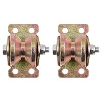 Hsthe Sea 2er-Pack Edelstahl-Riemenscheibenblock, V-Nut-Hochleistungs-Starrrolle, Stummlager-Gleitrollen-Schienenrad für Rolltore, Eisentore, Schienentore, Industriemaschinen
