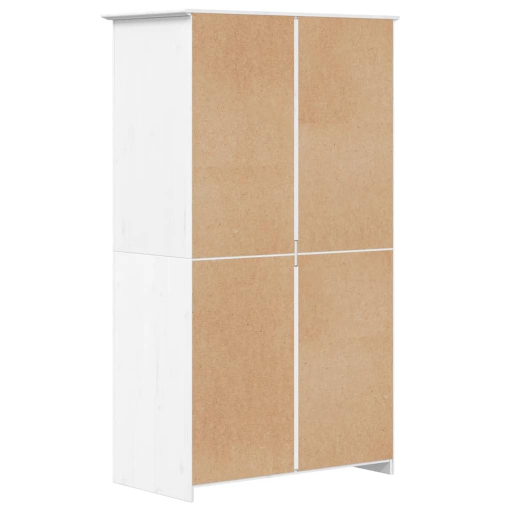 Générique Garde-Robe BODO Blanc 99x53,5x173 cm Bois Massif de pin,Meubles, Armoires & Meubles de Rangement, Armoires, Blanc (Poids 47.75KG)