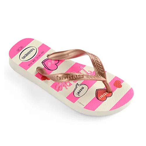 Chinelo Top Marie, Havaianas, Meninas, Branco/Rose Gold Metalico, 25/26