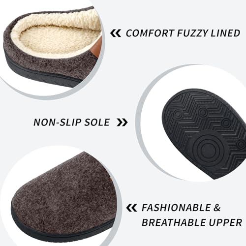 Variante de SROTRAS zapatillas de casa hombre fieltro Marrón 46-47 EU