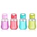 JILIGUALA Mini tazas de plástico de viaje para café, botella de agua deportiva botella de agua taza para leche, café, té, jugo, tamaño 180 ml, botella transparente paquete de 4
