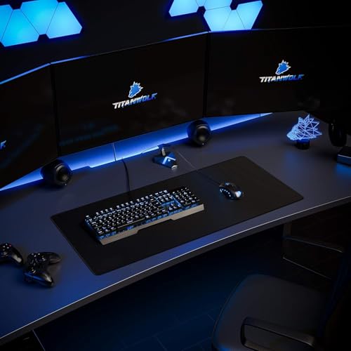 Image of KRESHU XXL Mouse Mat Non-Slip Base Rubber Gaming Mousepad 400 * 900 * 3 mm Super Large Size Table Mat Improves Precision and Speed Stable Grip on Smooth Surfaces Waterproof Mouse mat (1-Pcs)