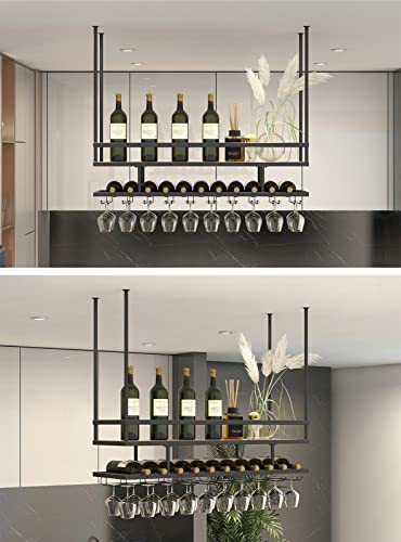 Casier à vin suspendu réglable pour libérer l'espace plan de travail de cuisine - 7