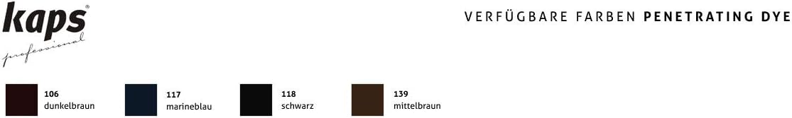 Leather Dye Deep Penetrating for Natural Smooth Grain and Synthetic Leather and Hide, for Bags Shoes Accessories, by Kaps, 50 ml – 1.70 fl. oz. (139 - Middle Brown)