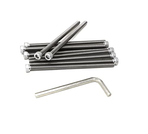 Image of iexcell 10 Pcs M6 x 110mm Thread Pitch 1 mm Stainless Steel 304 Hex Socket Head Cap Screws Bolts Kit