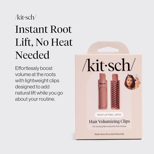 Image of Kitsch Volumizing Hair Clips For Styling for Women - 2pc Terracotta