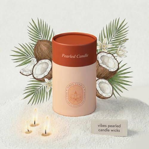 Vibes Pearled Candle Tropical Escape, 19 oz Luxury Scented Pearl