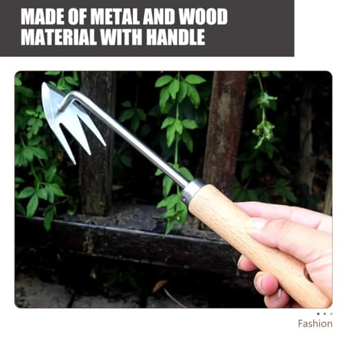 Herramienta Manual para Quitar Malezas con Mango de Madera miniatura 3