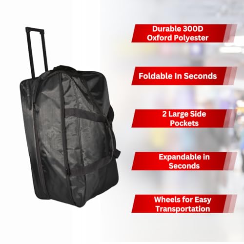 Iron Bar Black Duffel: Perfect for Travel, Camping & Hiking - Multi-Compartment, Ultra-Light Design 5.2lbs3