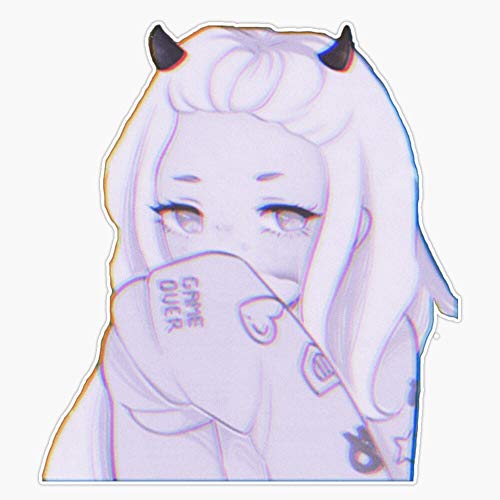 Shy Game Over Girl Sticker Outdoor Rated Vinyl Sticker Decal for Windows, Bumpers, Laptops or Crafts 5