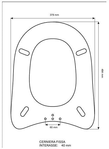 Copriwater Ideal Standard DIAGONAL BIANCO I.S. Cerniera Cromo-Sedile-Asse Wc