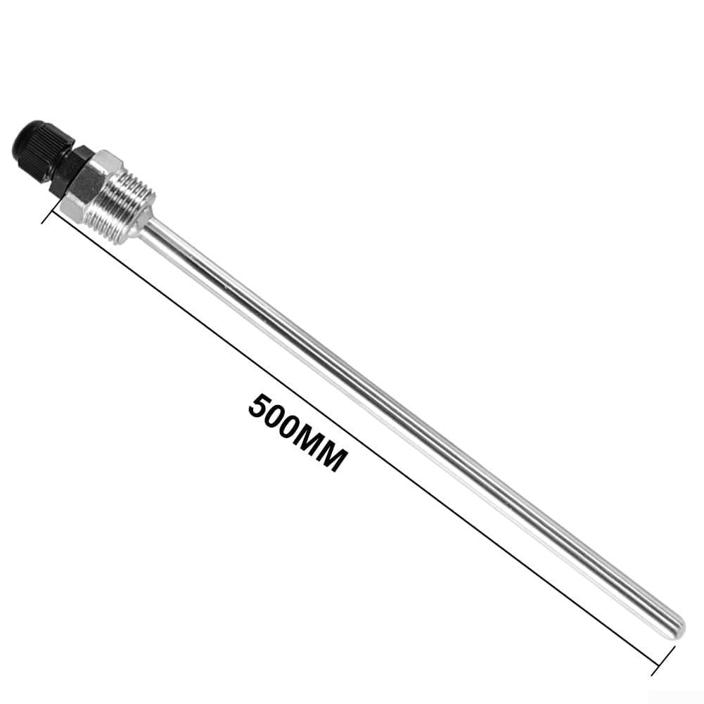 Lot de 2 tubes thermopuits à immersion en acier inoxydable pour capteurs de température (8 x 500 mm)