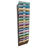 Ultimate Office Mesh Wall File Organizer, 15 Tier Vertical Mount Hanging File Sorter. Multipurpose D