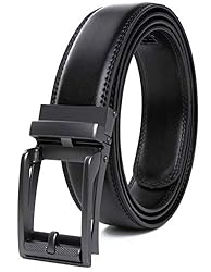 Contacts Genuine Leather Belt for Men with Easier Adjustable Autolock Buckle – Formal & Casual