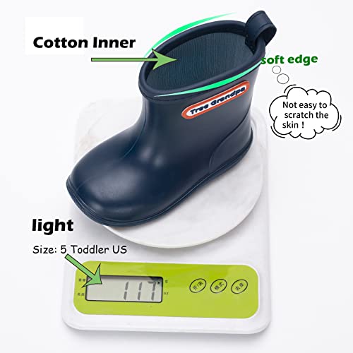Hedyberyl AK-N13 Toddler Rain Boots For Boys Girls Baby Rain Boot Lightweight Kids Rain Boots Infant Rainboots Size 5 Navy Blue thumb #1