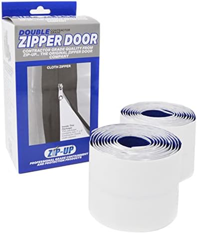 Zip-Up Products ZIP7.3BCL Peel & Stick Dust Containment Zip Barrier 7ft x 3in Zipper Door