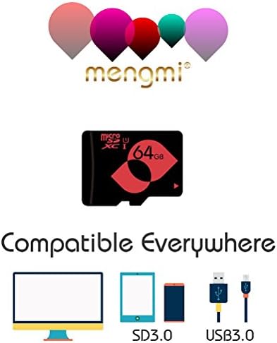 mengmi Micro SD Card 64GB Class 10 U1 microSDXC with SD Adapter for Android Tablet/Phone (64GB U1)