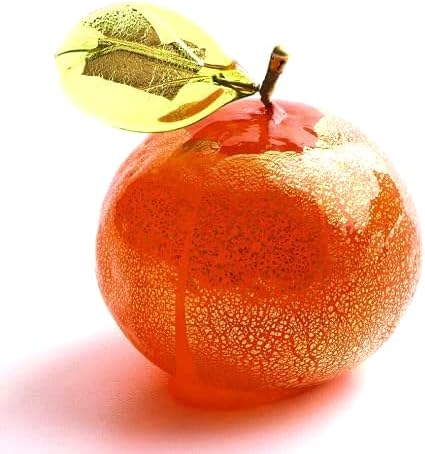Murano Glass MyItalianDecor Blown Orange Citrus, Authentic Murano Fruit Figurine, Hand Made in Italy
