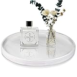Ceramic Round Marble Pattern Tray, Vanity Tray for Bathroom Countertop, Decorative Vanity Tray for P