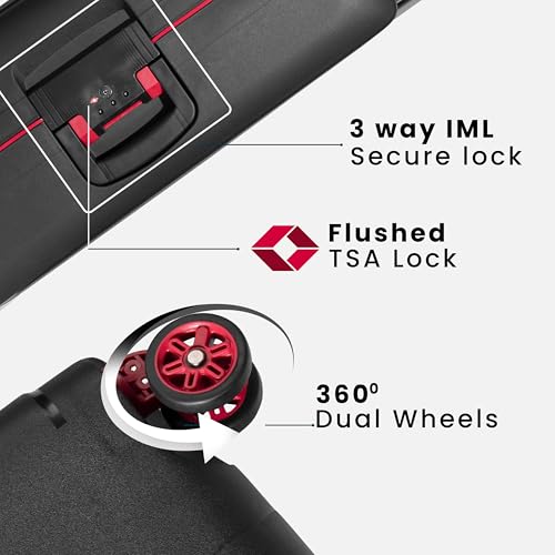 Image of Carlton Vault | Cabin Trolley Bag, 55 Cm Small Hardsided Luggage | 8 Wheels, TSA Lock | Polypropylene | Premium Suitcase for Travel | 5 Year International Warranty | Grey