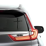 Sun Walker Cross of Nails Sticker, Religious Christian Sign Decal Waterproof Vinyl Car Bumper Sticker, Removable Cross Graphics Decal Jesus Christ Decoration for Vehicle Wall Laptop (Black)