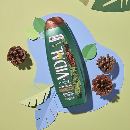 Vidal - Duschgel Original Pino Classico, revitalisierende Formel, Duft Kiefer, Dermatologisch getestet, 500 ml