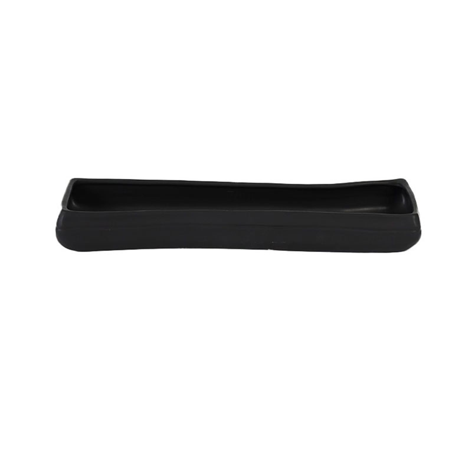 Prettiee plant dish saucer Irregular Rectangular Ceramic Drip Tray Retro Floral Art Decoration Saucer (Black)