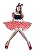 Produktbild thematys Maus Mouse Kleid mit weißen Punkten und Haarreifen - Kostüm-Set für Damen - perfekt für Fasching, Karneval & Cosplay (Medium) 155cm bis 160cm