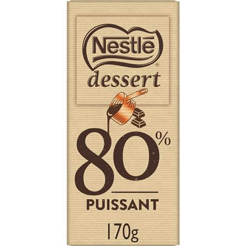 Nestlé Dessert - Chocolat Noir 80% à Pâtisser - Tablette de 170g