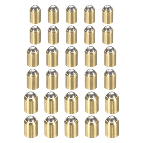 HARFINGTON 30pcs Brass Ball Point Spring Plungers 2x3mm / 3x4mm / 4x5mm for Mechanical Devices, Furniture