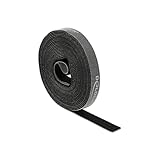 Delock Bande Velcro sur rouleau 5 m x 15 mm Noir