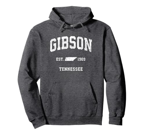 Gibson Tennessee TN Vintage Athletic Sports Design Pullover Hoodie